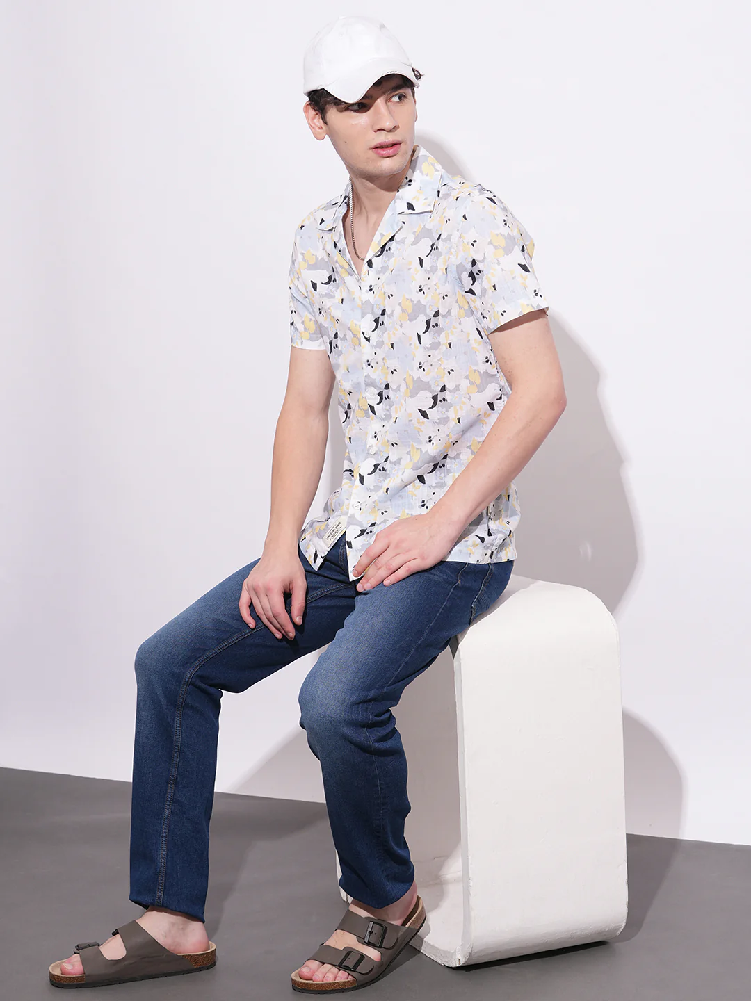 Sky Blue Regular Fit Regular Collar Men's Shirt by Being Human Clothing - Image 5