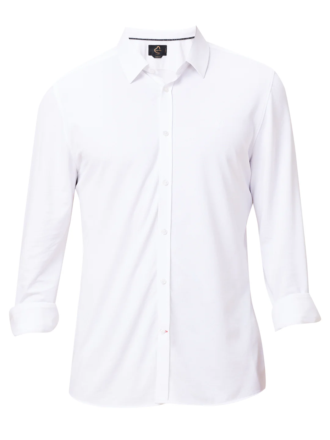 White Slim Fit Regular Collar Men's Shirt by Being Human Clothing