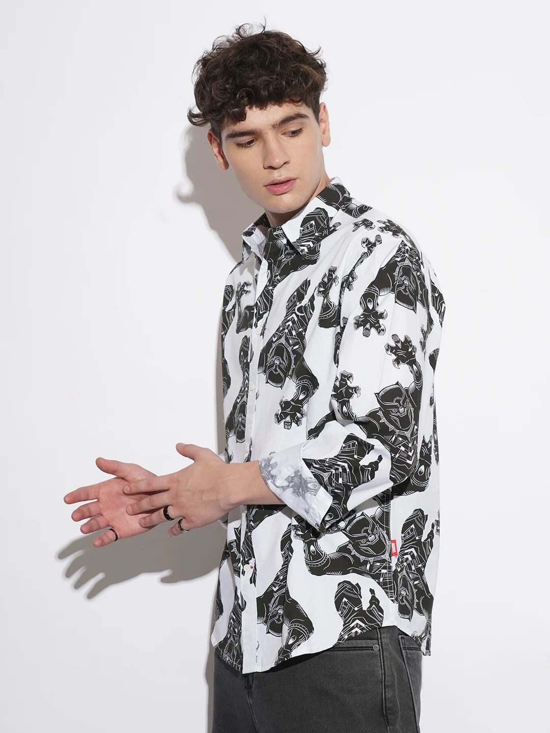 White Comfort Fit Regular Collar Men's Shirt by Being Human Clothing - Image 2