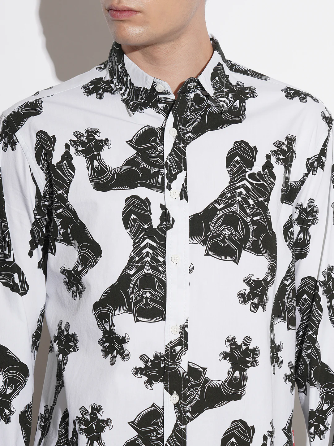 White Comfort Fit Regular Collar Men's Shirt by Being Human Clothing - Image 4
