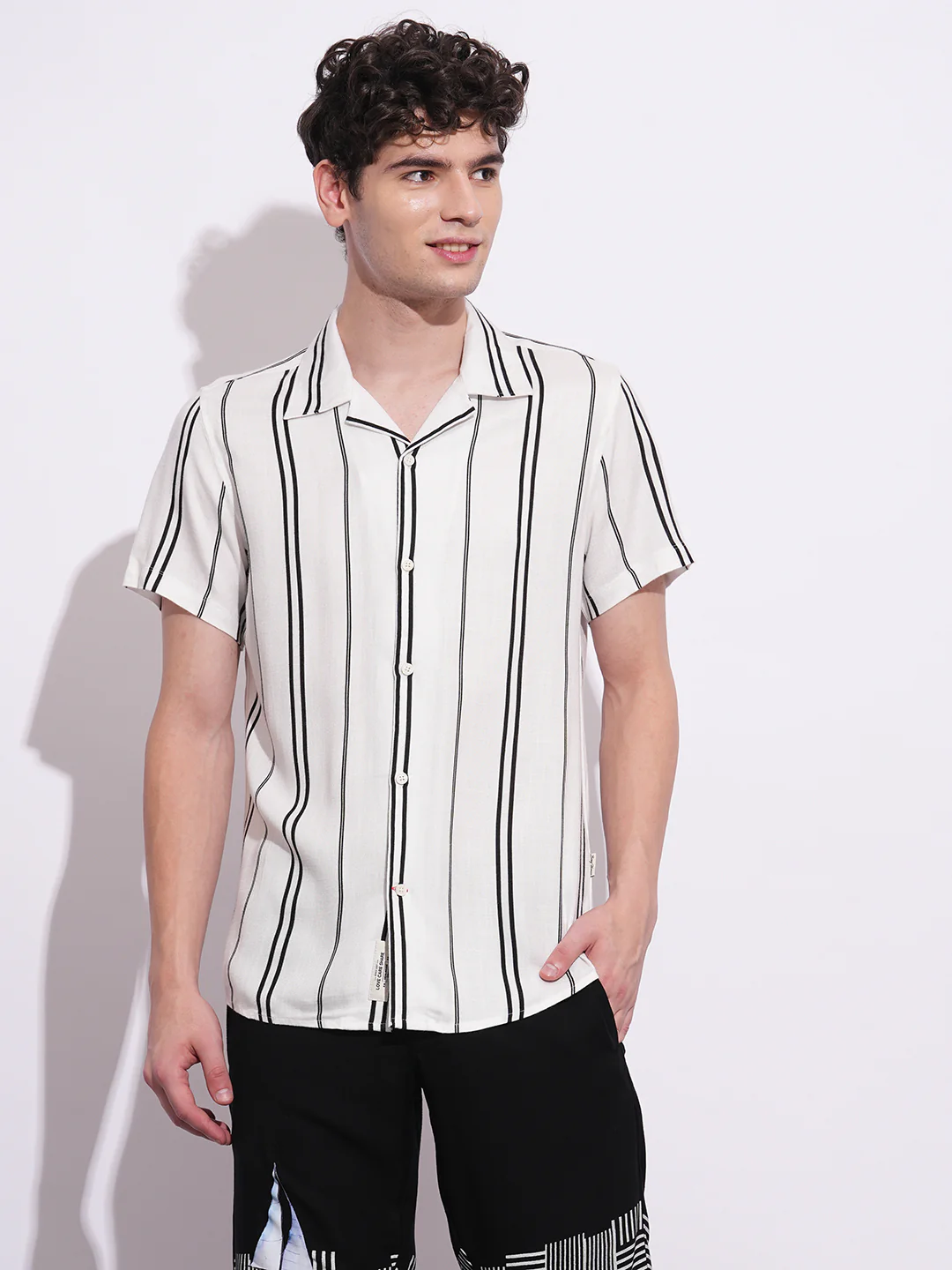 White Regular Fit Regular Collar Men's Shirt by Being Human Clothing