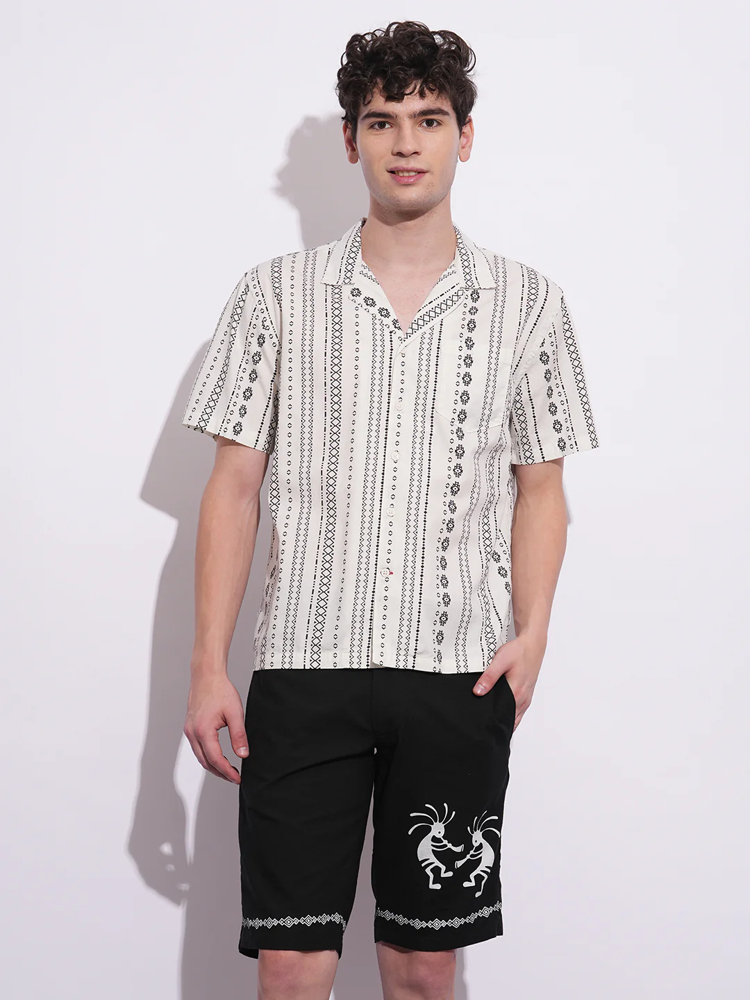 White Easy Fit Regular Collar Men's Shirt by Being Human Clothing