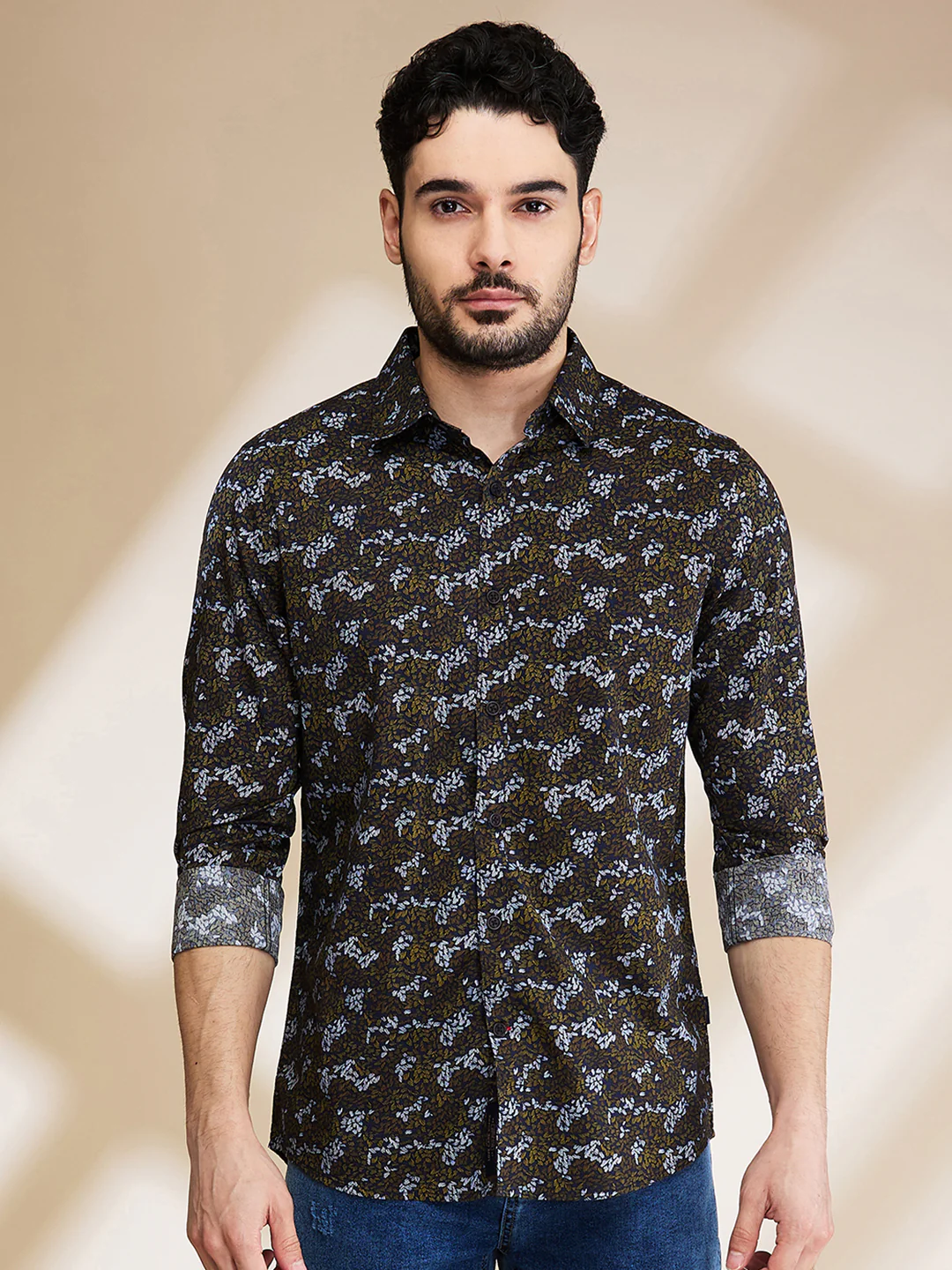White Slim Fit Regular Collar Men's Shirt by Being Human Clothing