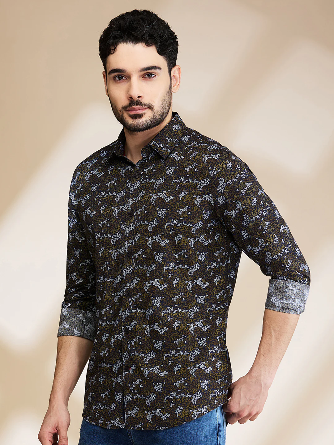 White Slim Fit Regular Collar Men's Shirt by Being Human Clothing - Image 4