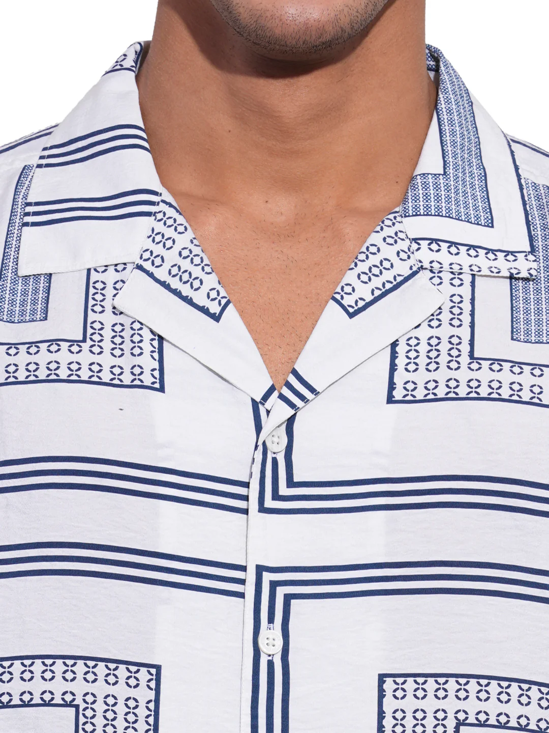 White Easy Fit Regular Collar Men's Shirt by Being Human Clothing - Image 4