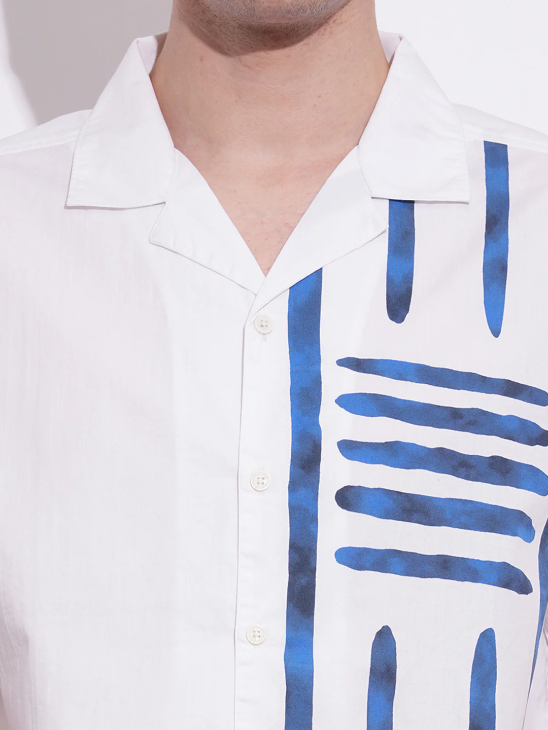 White Regular Fit Regular Collar Men's Shirt by Being Human Clothing - Image 4
