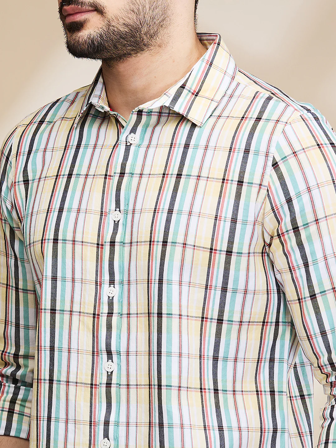 White Slim Fit Regular Collar Men's Shirt by Being Human Clothing - Image 5