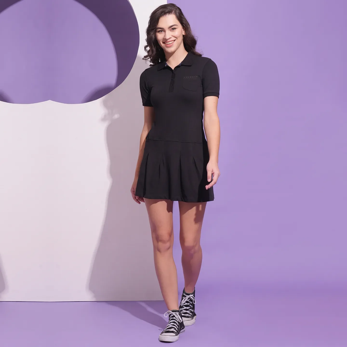 Black Women's Cotton Dress By Being Human Clothing