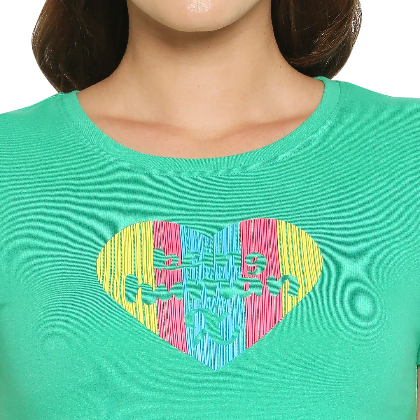 Grass Green Semi Fit Women's Cotton T-Shirt By Being Human Clothing - Image 5