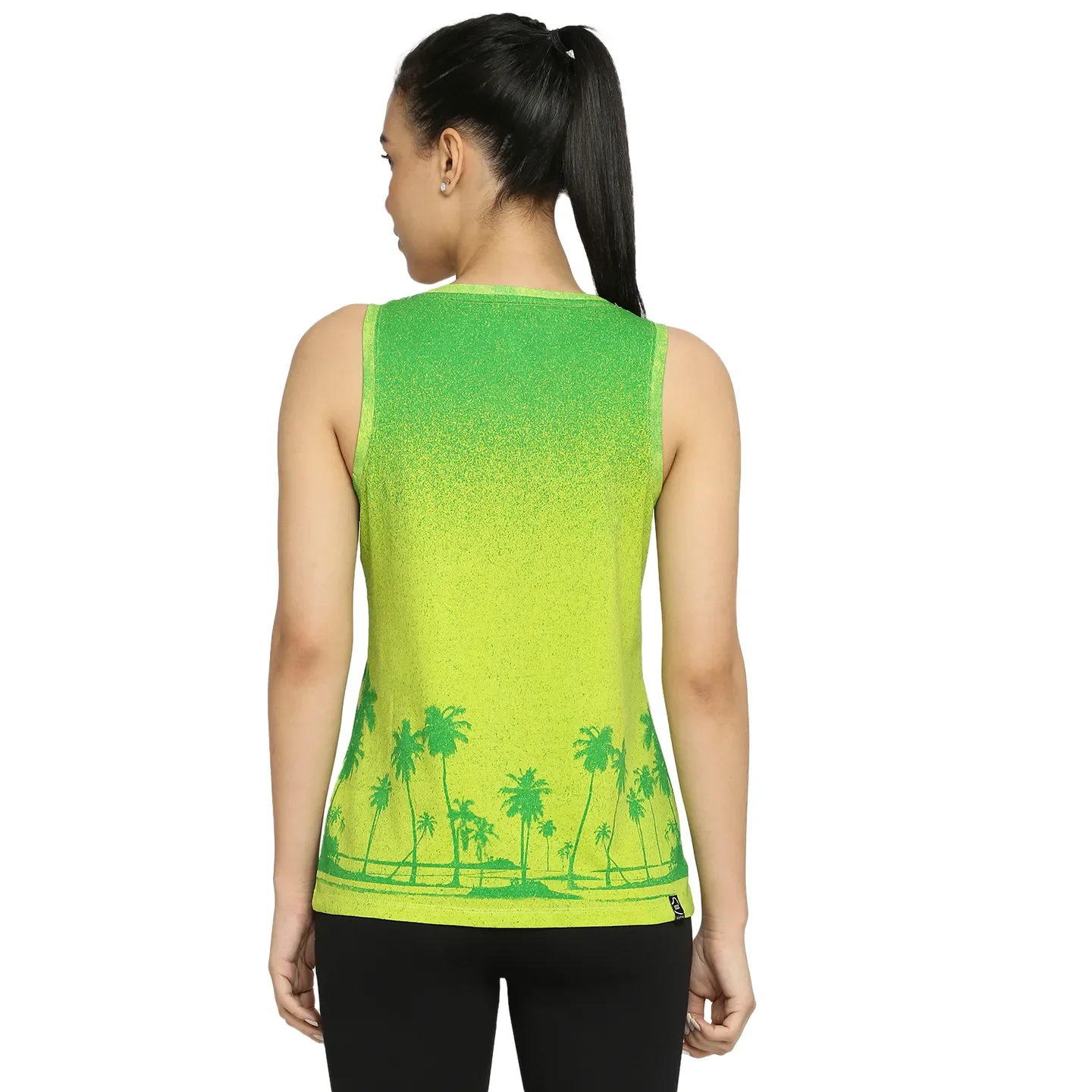 Green Semi Fit Women's Cotton T-Shirt By Being Human Clothing - Image 4