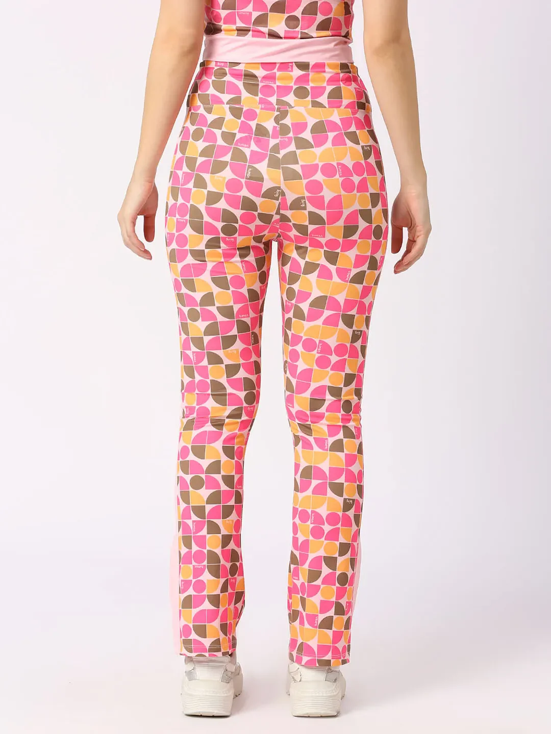 Pink Boot Cut Women's Track Pants By Being Human Clothing - Image 3
