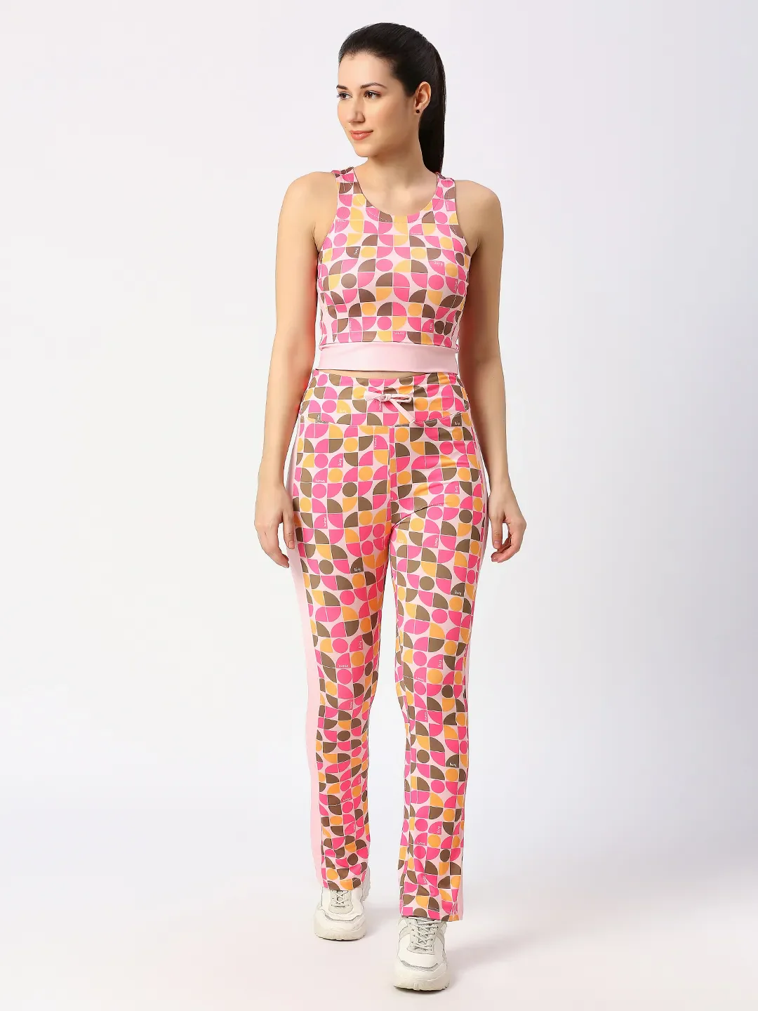 Pink Boot Cut Women's Track Pants By Being Human Clothing - Image 5