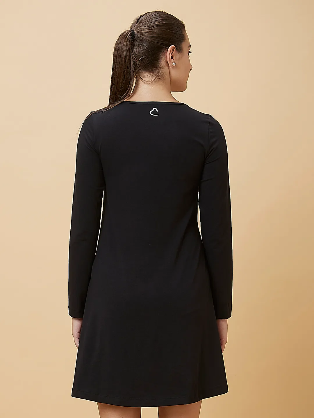 Black&Blue Long Sleeve Women's Dress By Being Human Clothing - Image 3