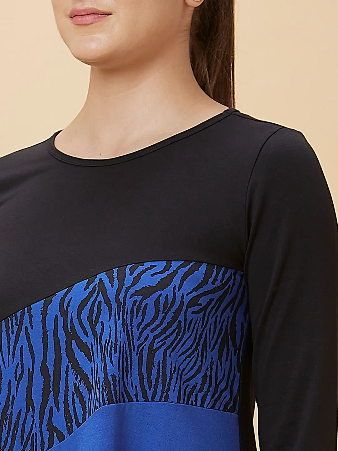 Black&Blue Long Sleeve Women's Dress By Being Human Clothing - Image 5