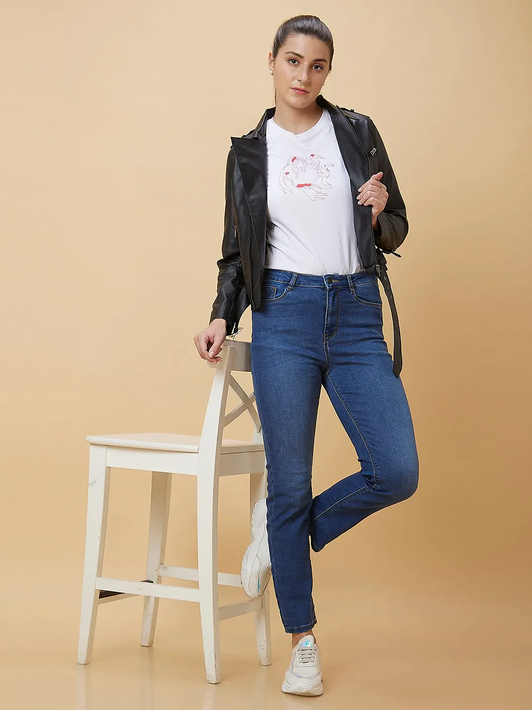 Black Boxy Fit Long Sleeve Women's Jacket By Being Human Clothing - Image 6