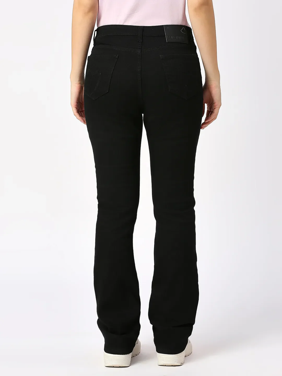 Black Mid Rise Boot Cut Women's Denim By Being Human Clothing - Image 4