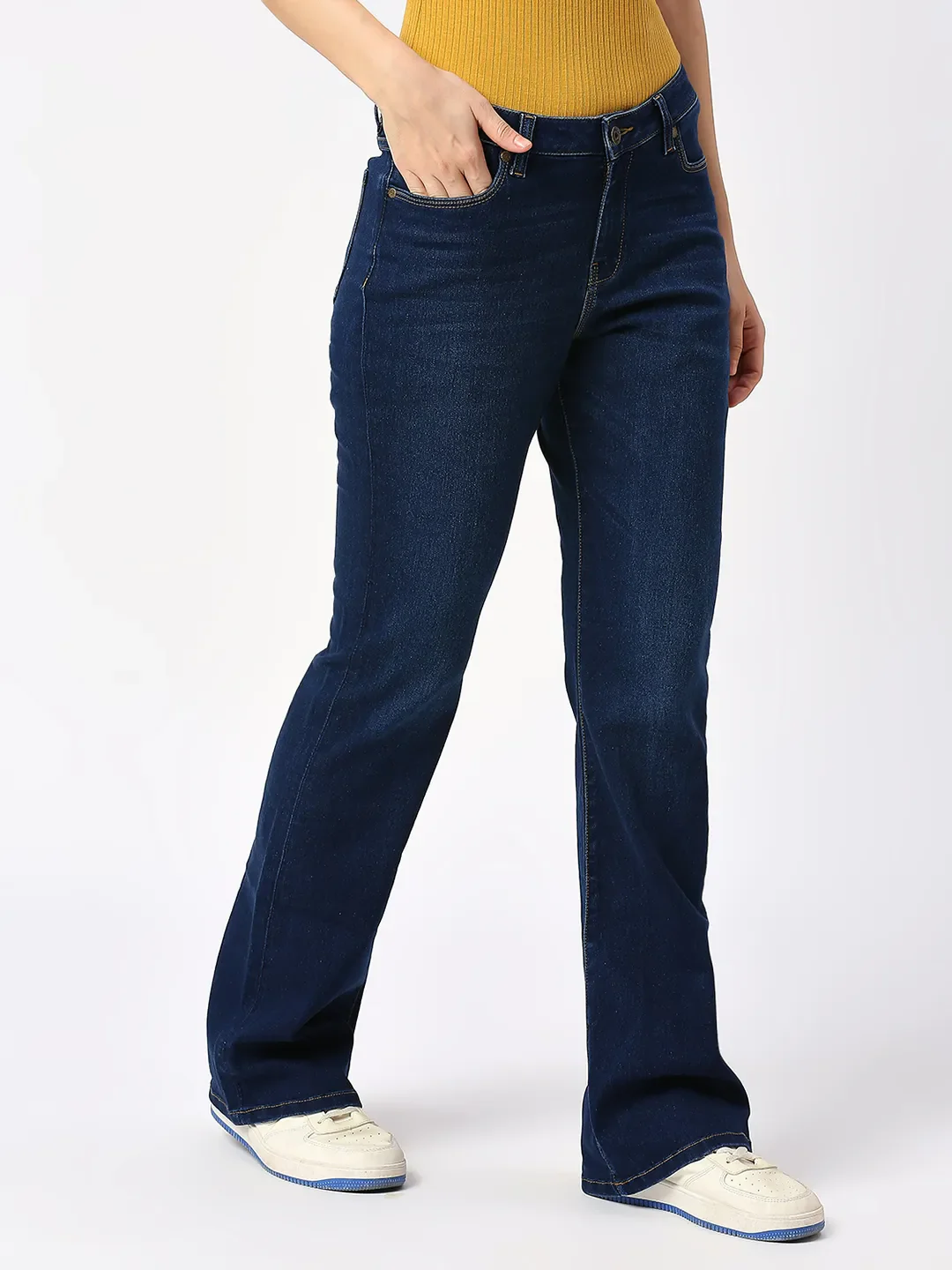 Indigo Boot Cut Fit Women's Denims by Being Human Clothing - Image 3