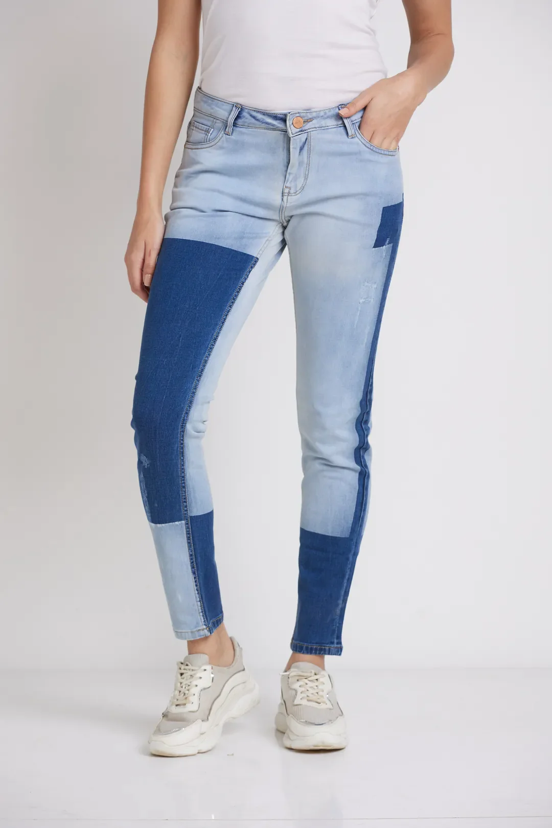 Blue Boy Friend Fit Cotton Women's Denims by Being Human Clothing