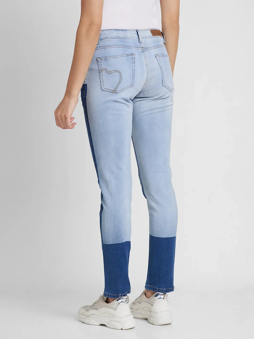 Blue Boy Friend Fit Cotton Women's Denims by Being Human Clothing - Image 3