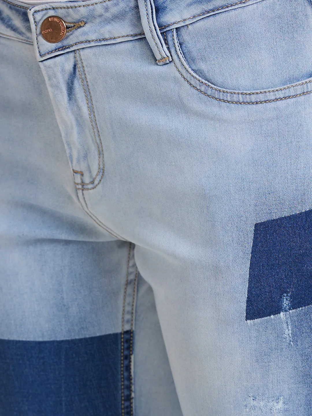 Blue Boy Friend Fit Cotton Women's Denims by Being Human Clothing - Image 5