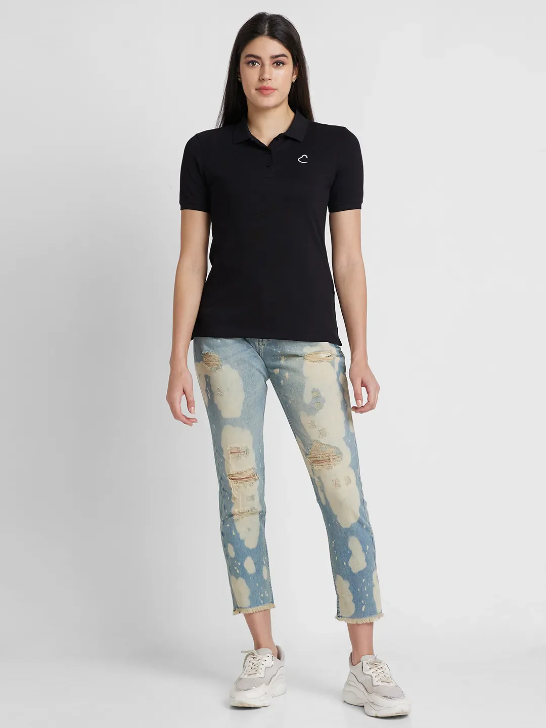 Blue Boy Friend Fit Cotton Women's Denims by Being Human Clothing - Image 2