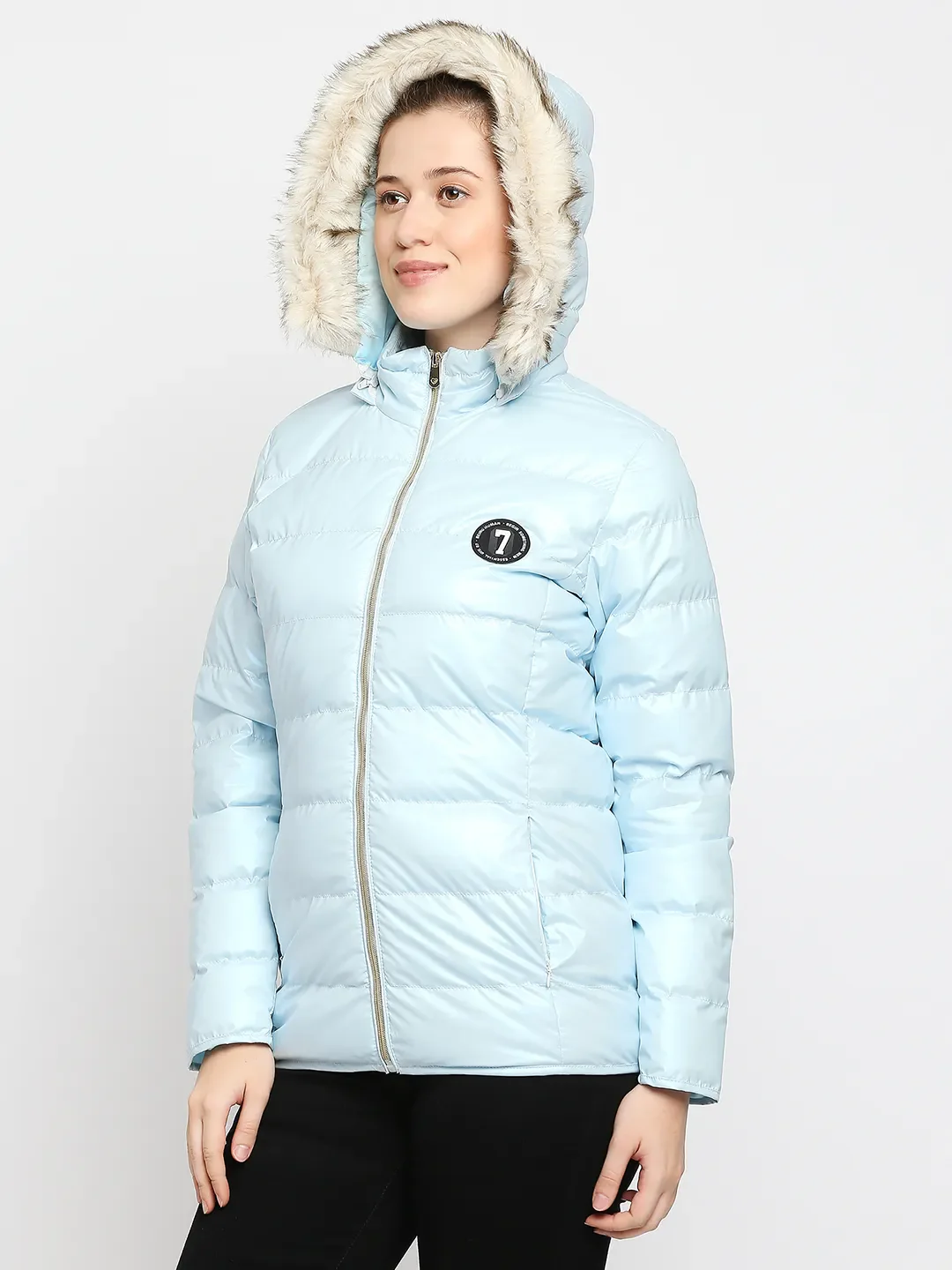 Blue Semi Fit Women's Jacket By Being Human Clothing - Image 2