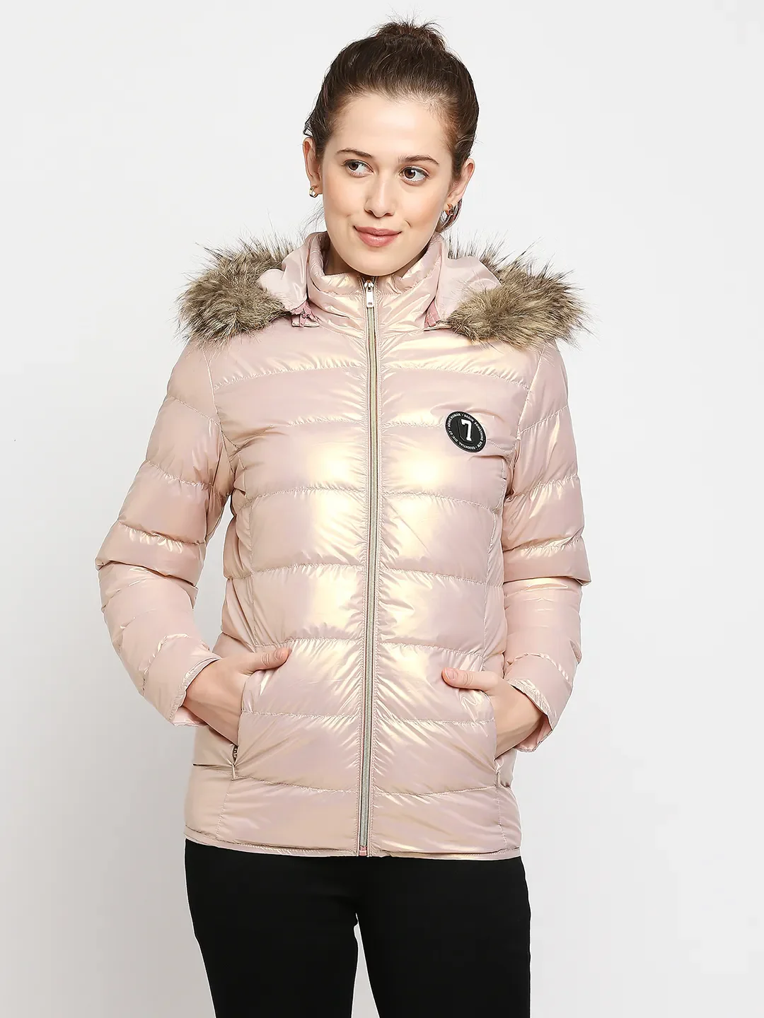 Yellow Semi Fit Long Sleeves Polyester Women's Jacket by Being Human Clothing