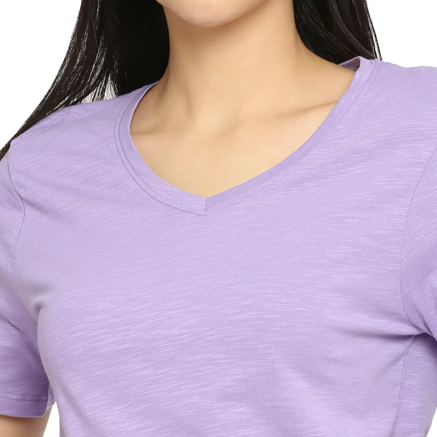 Beige Semi Fit Round Neck Short Sleeves Cotton Women's T-Shirt by Being Human Clothing - Image 5