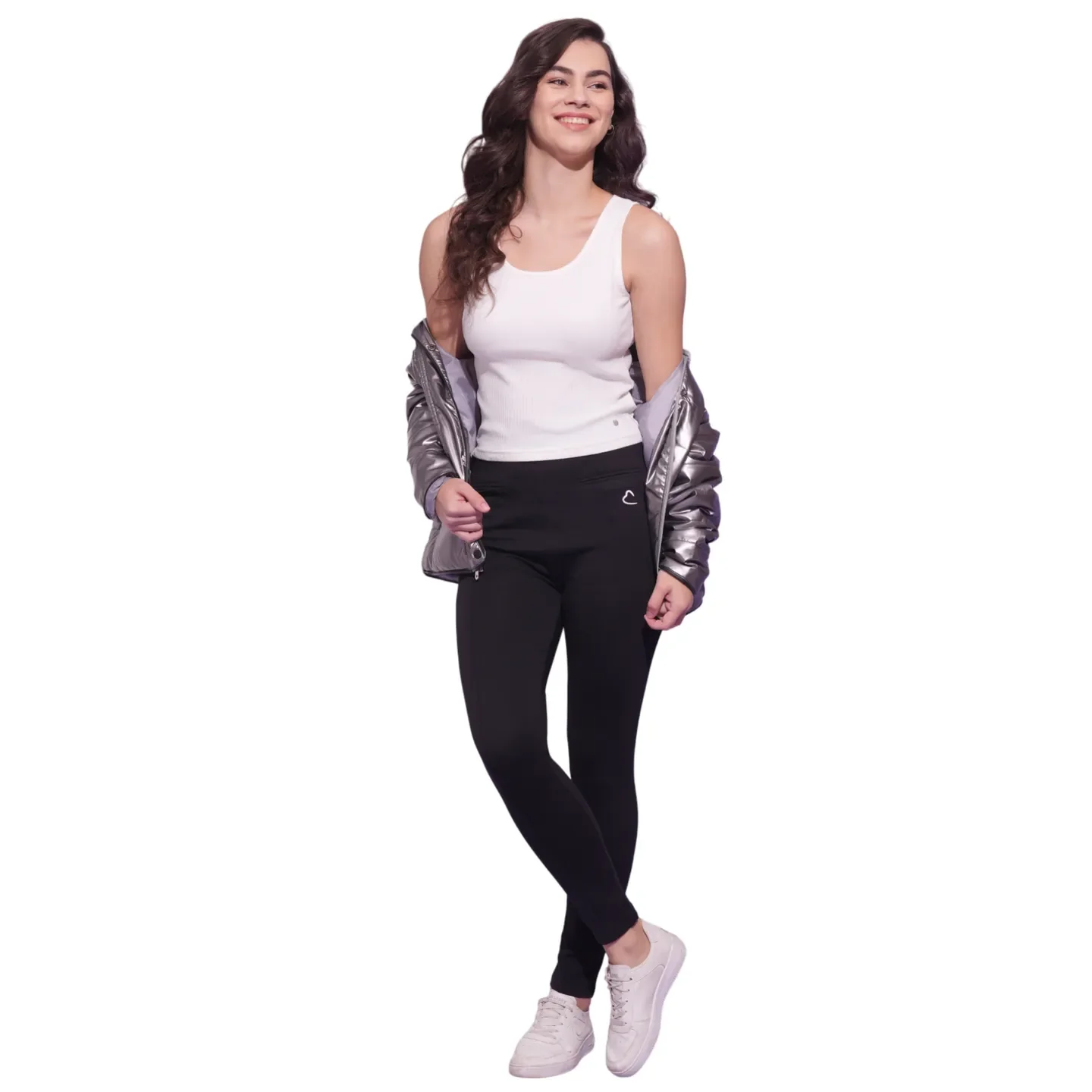 White Women's Cotton Tank Top By Being Human Clothing - Image 4