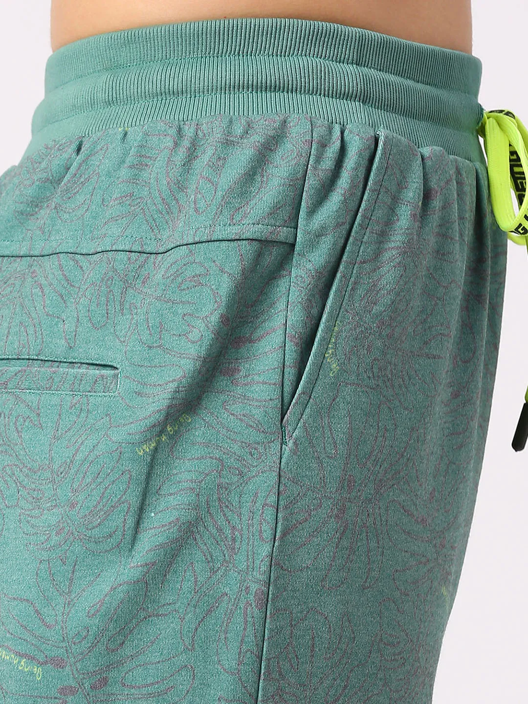 Teal Low Waist Women's Cotton Blend Track Pants By Being Human Clothing - Image 5