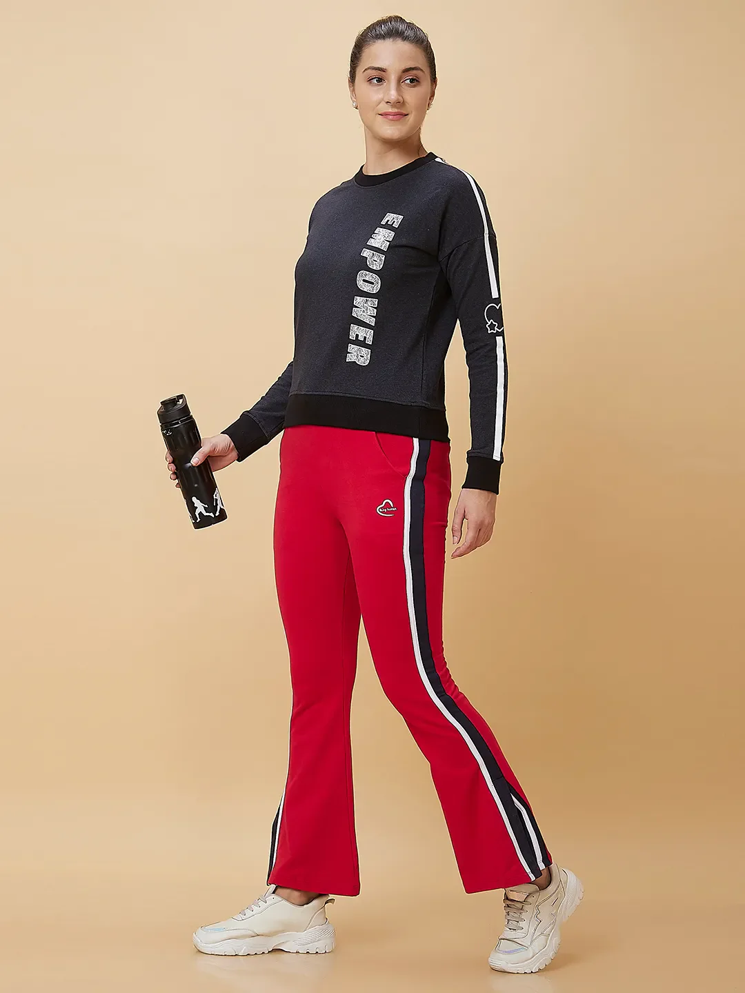 Charcoal Long Sleeve Women's Sweatshirt By Being Human Clothing - Image 6
