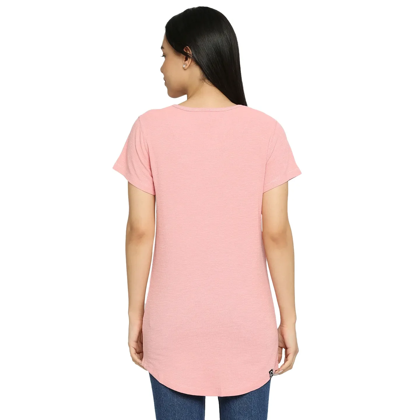 Pink Easy Fit Women's Cotton T-Shirt By Being Human Clothing - Image 4