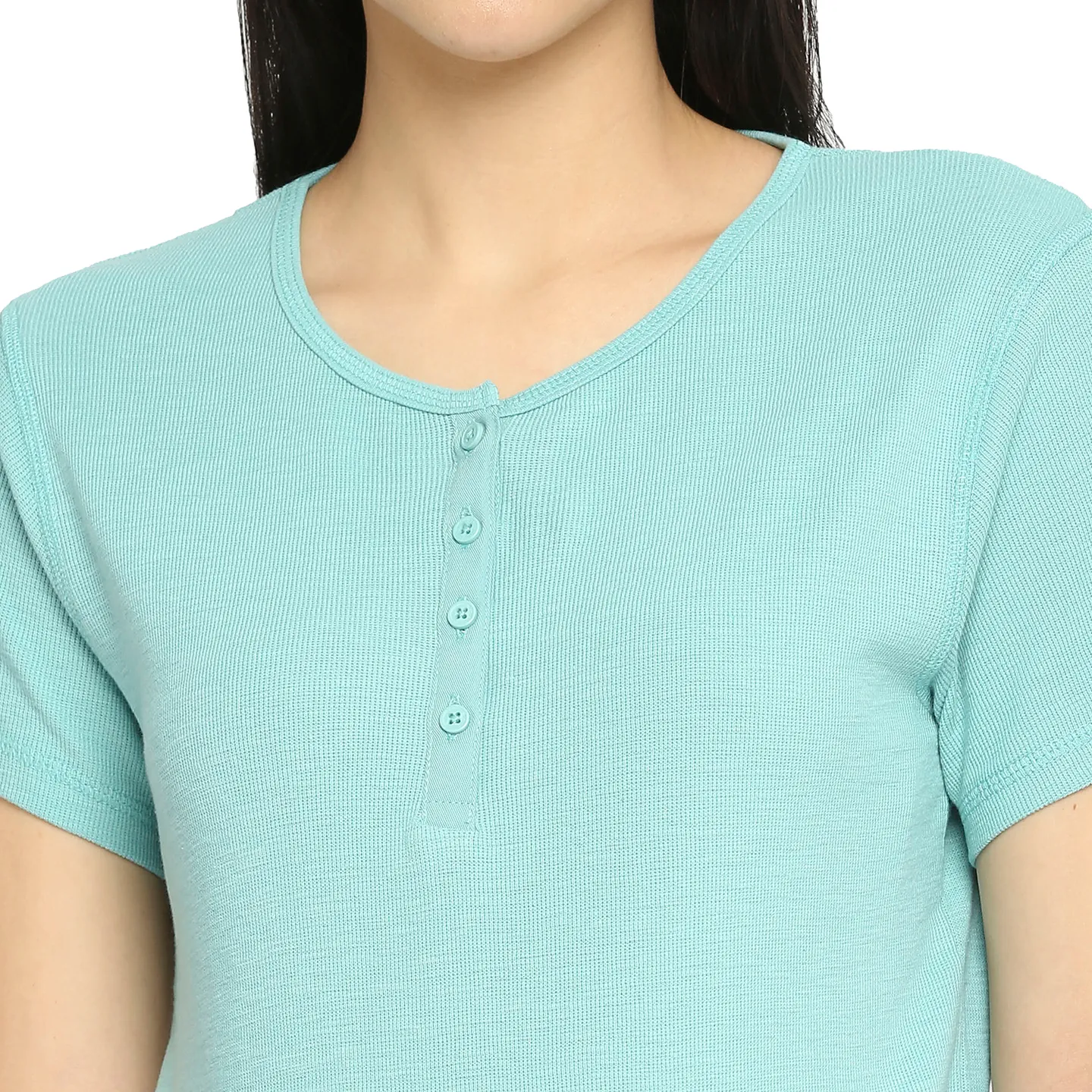 Blue Easy Fit Women's Cotton T-Shirt By Being Human Clothing - Image 5