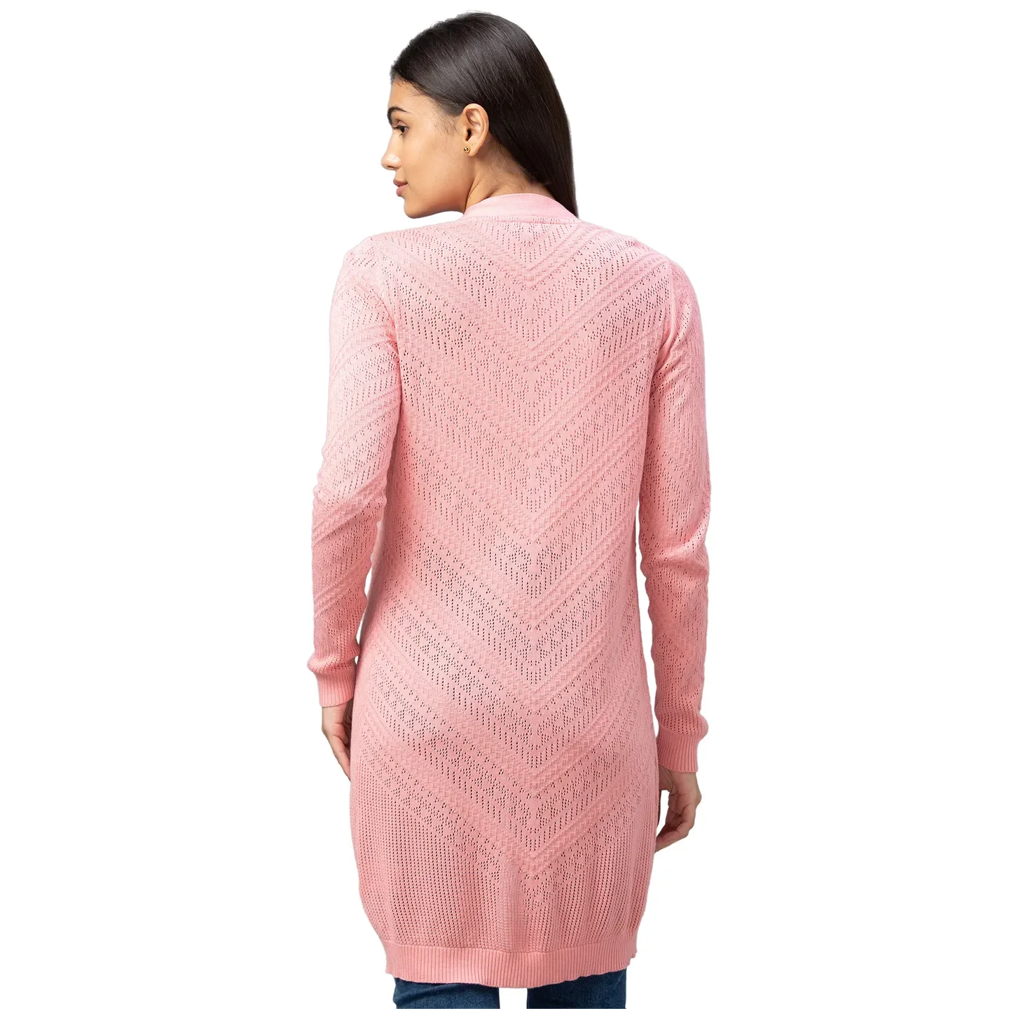 Pink Easy Fit Women's Viscose Shrug By Being Human Clothing - Image 3