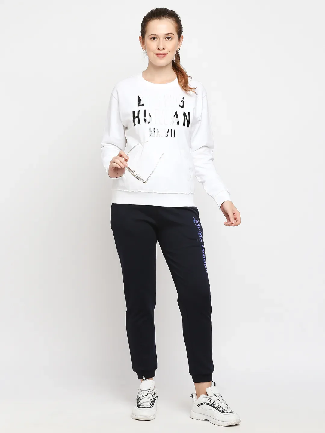 Navy Women's Track Pants By Being Human Clothing - Image 6