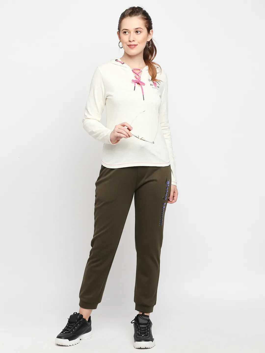 Olive Women's Track Pants By Being Human Clothing - Image 6