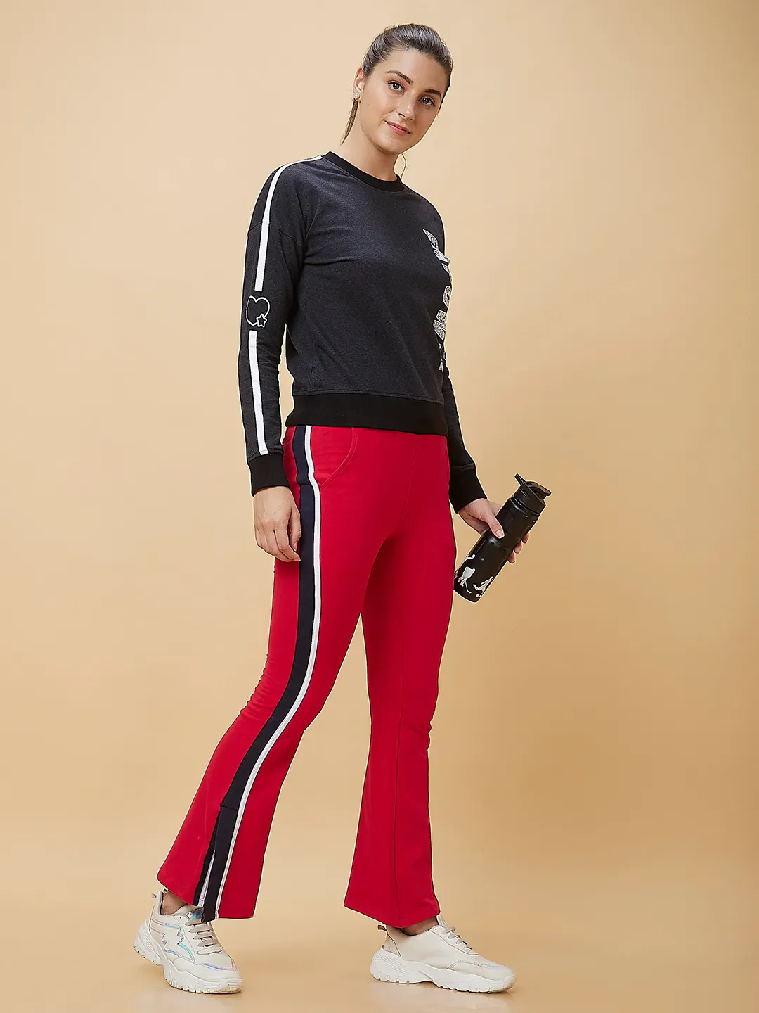 Red Women's Track Pants By Being Human Clothing - Image 6