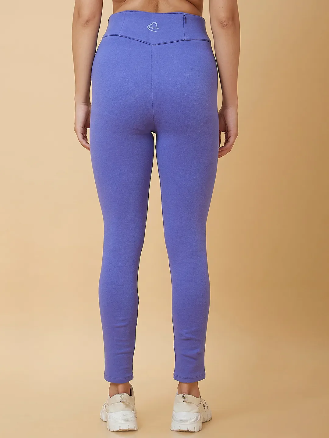 Purple Slim Fit Women's Leggings By Being Human Clothing - Image 3