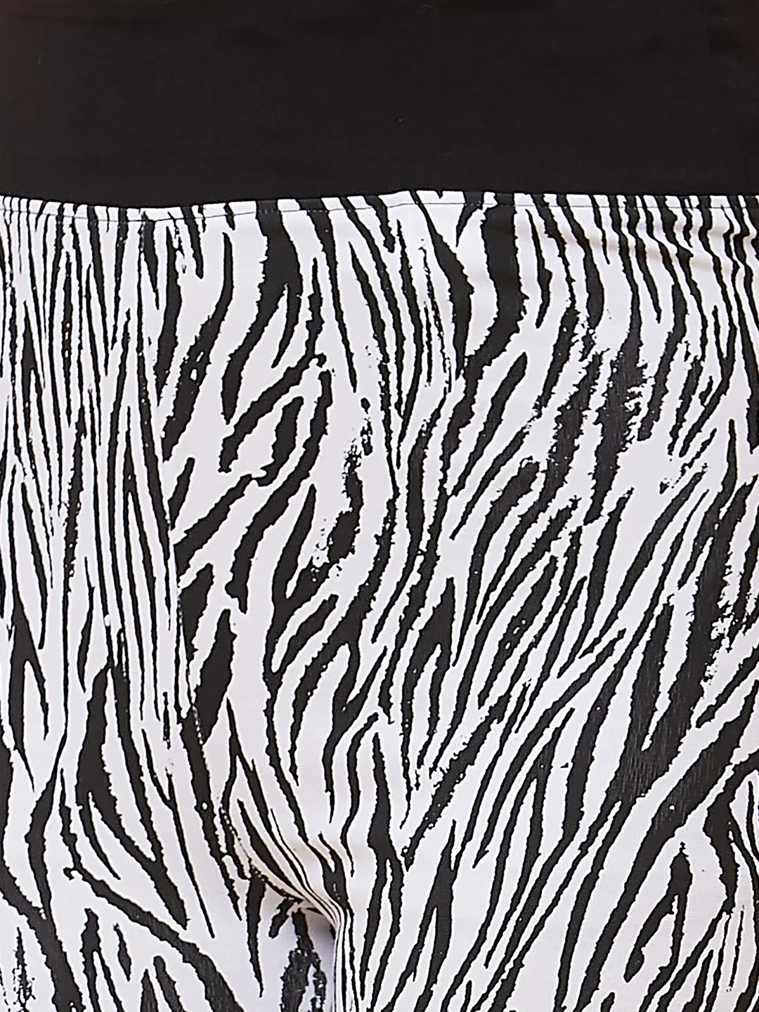 White & Black Slim Fit Women's Leggings By Being Human Clothing - Image 5