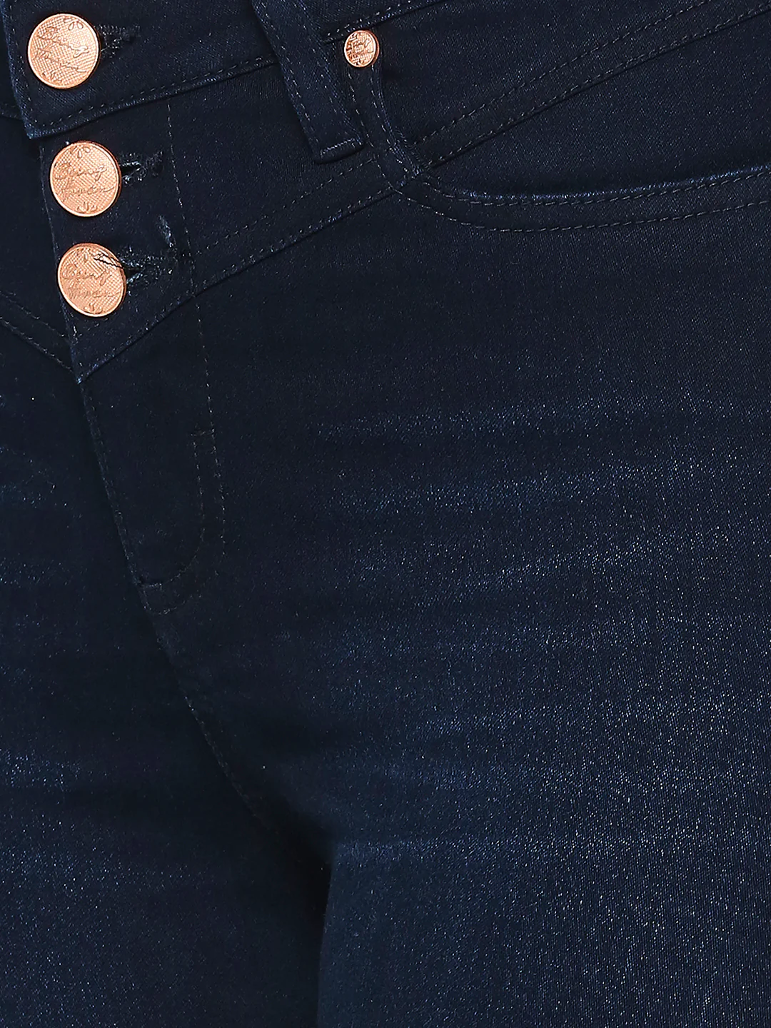 Dark Blue Mid Rise Skinny Fit Women's Denim By Being Human Clothing - Image 5
