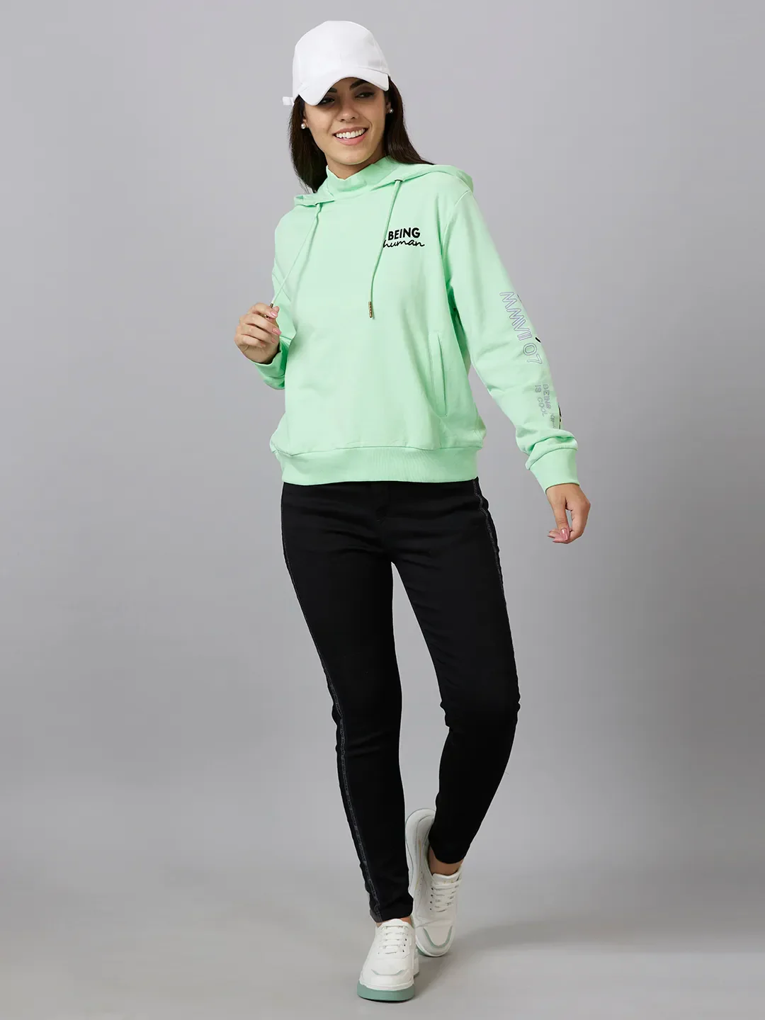 Black Mid Rise Super Skinny Fit Women's Denim By Being Human Clothing - Image 6