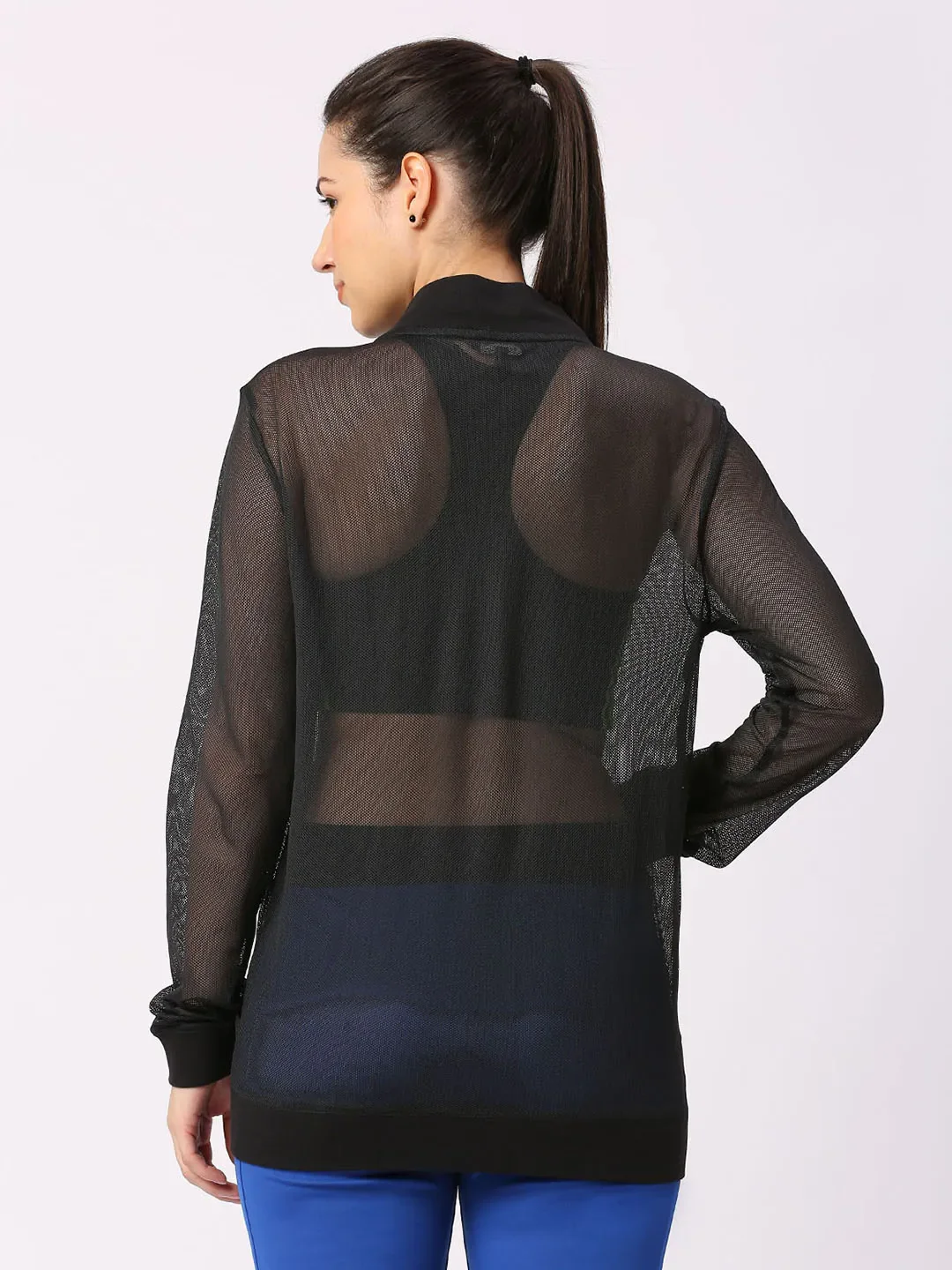 Black Oversized Boxy Fit Women's Shrug By Being Human Clothing - Image 4