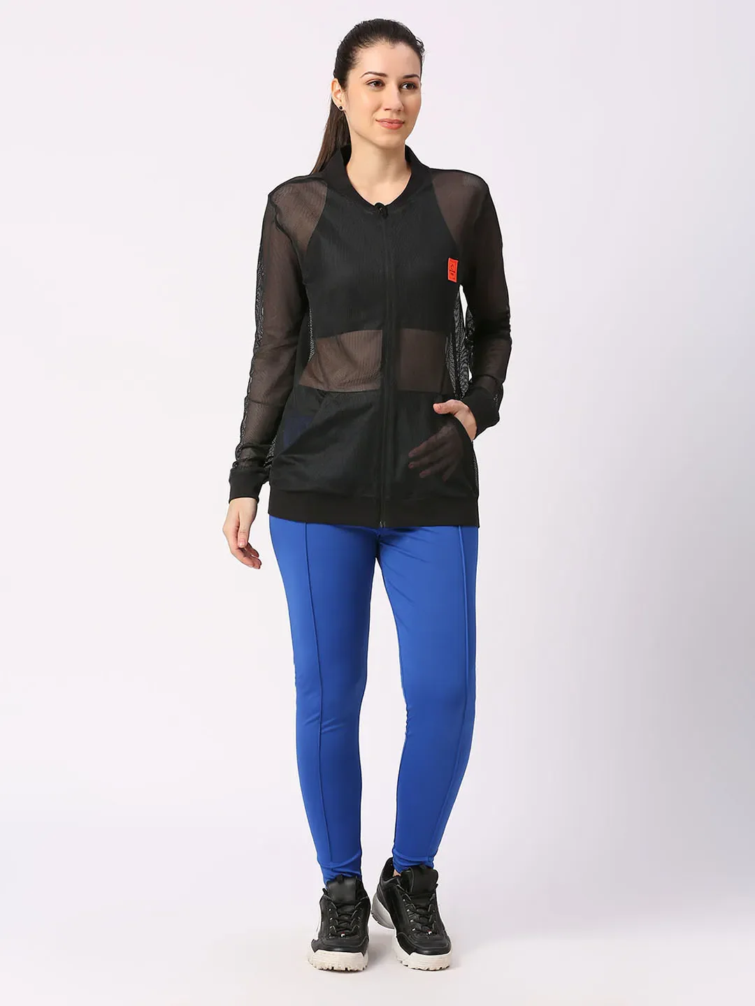 Black Oversized Boxy Fit Women's Shrug By Being Human Clothing - Image 6