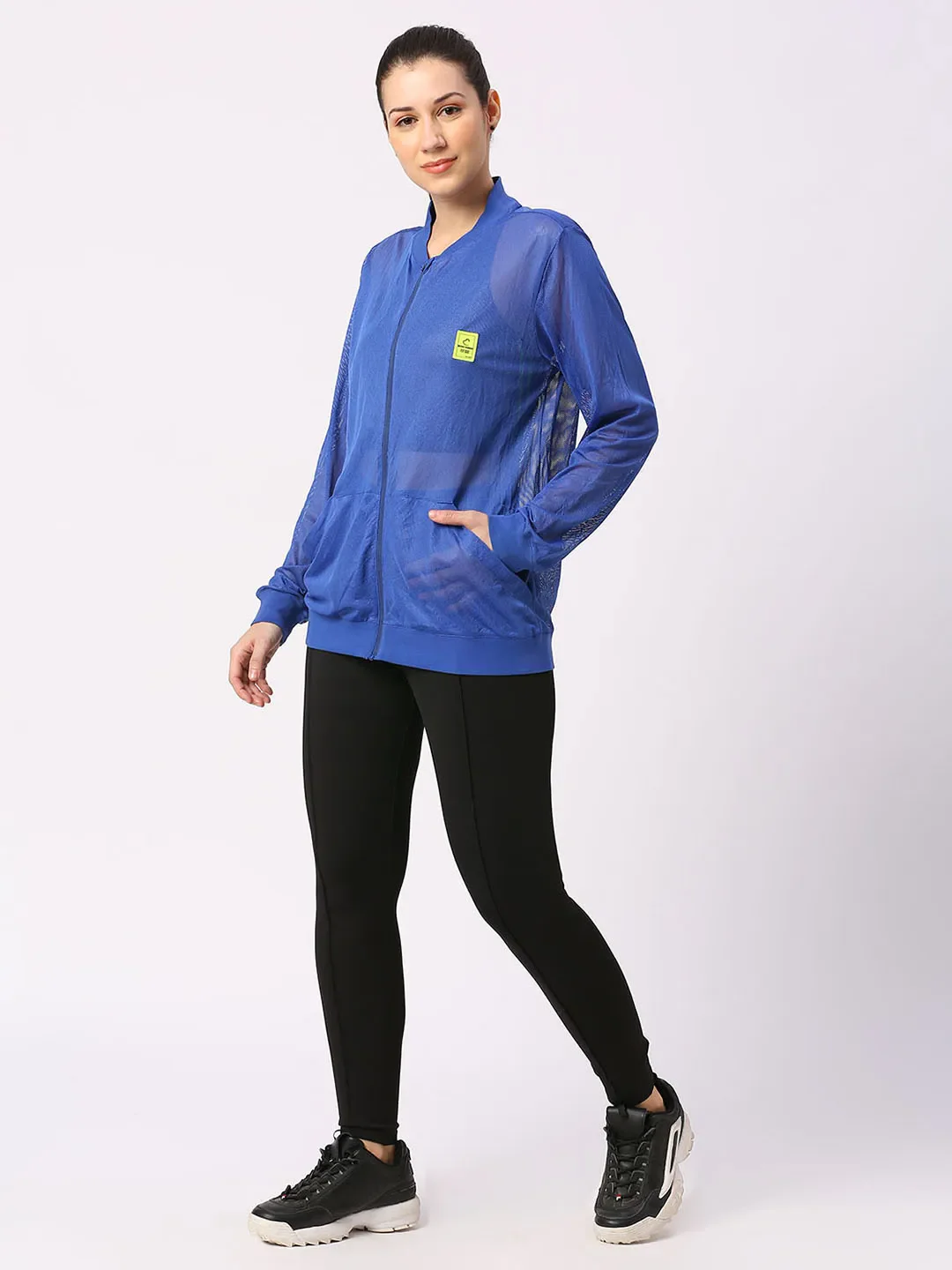 Blue Oversized Boxy Fit Women's Shrug By Being Human Clothing - Image 6