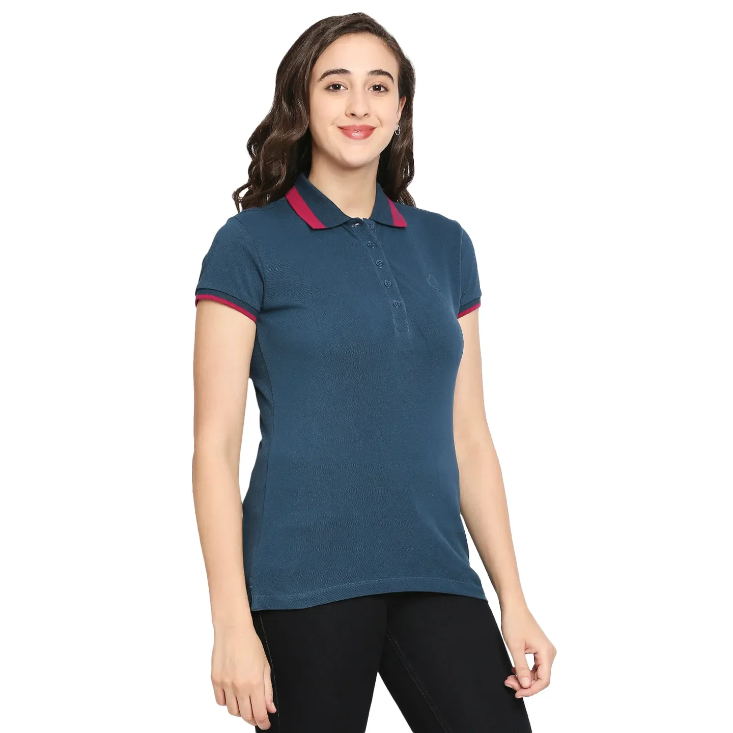 Blue Semi Fit Women's Cotton T-Shirt By Being Human Clothing - Image 3