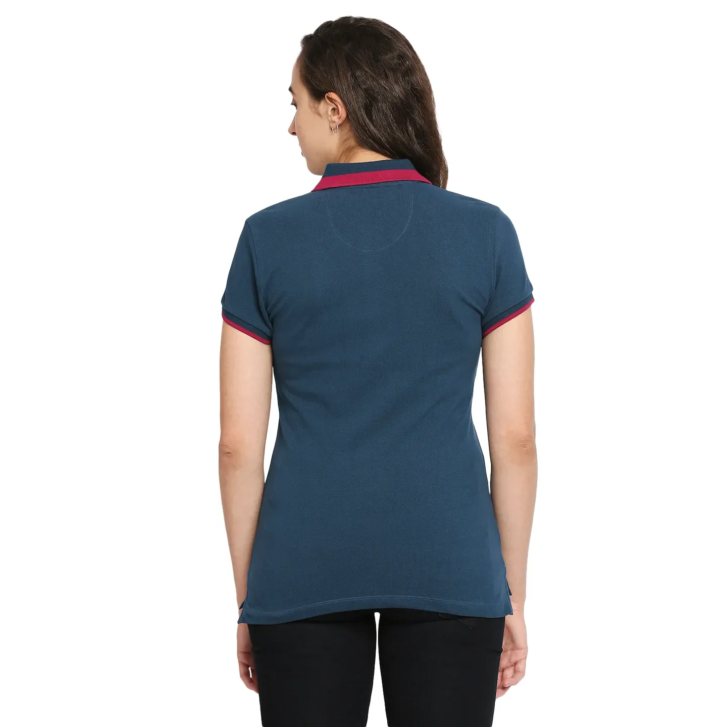 Blue Semi Fit Women's Cotton T-Shirt By Being Human Clothing - Image 4