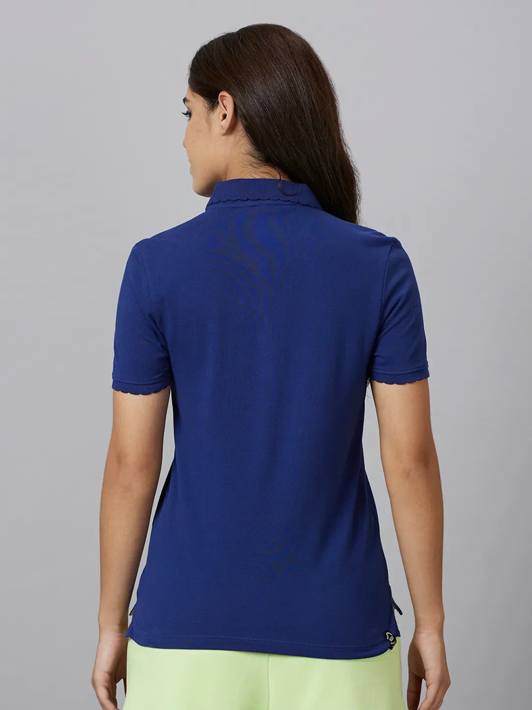 Royal Blue Semi Fit Short Sleeve Women's T-Shirt By Being Human Clothing - Image 3