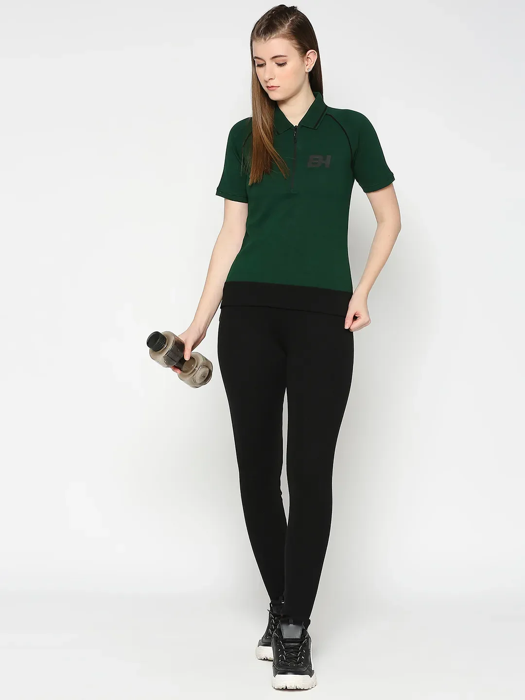 Green Semi Fit Short Sleeve Women's T-Shirt By Being Human Clothing - Image 6