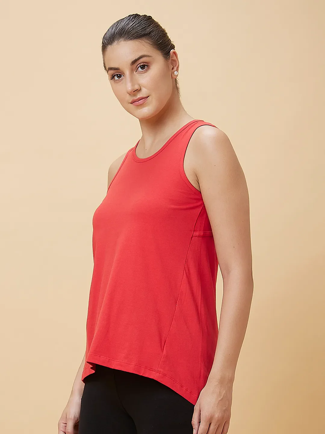 Red Women's Sleeveless Tank Top By Being Human Clothing - Image 4