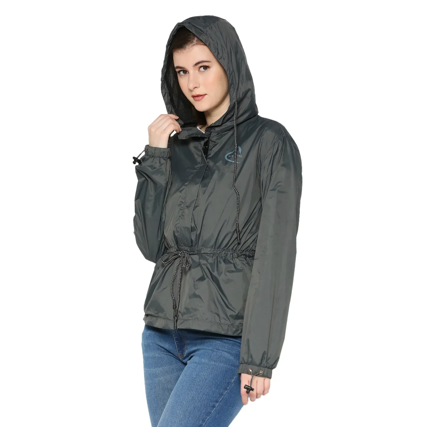 Grey Regular Fit Long Sleeves Women's Jacket by Being Human Clothing - Image 2